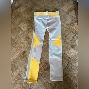 Nike Yellow and Gray Geometric Leggings